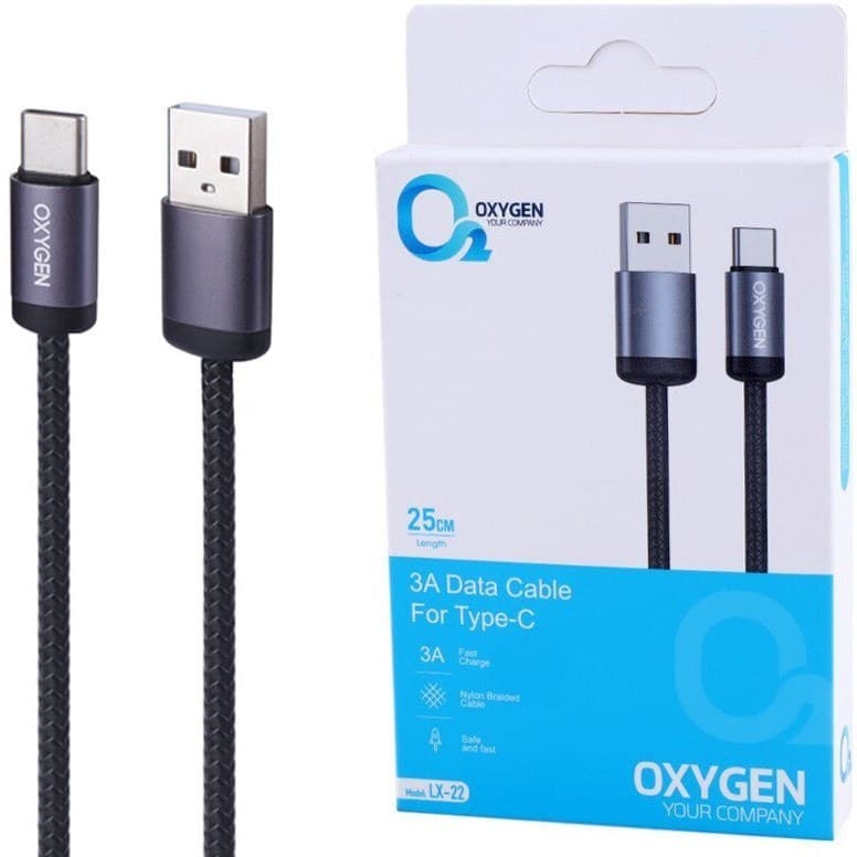 کابل شارژ USB-C پاوربانکی اکسیژن مدل LX-22