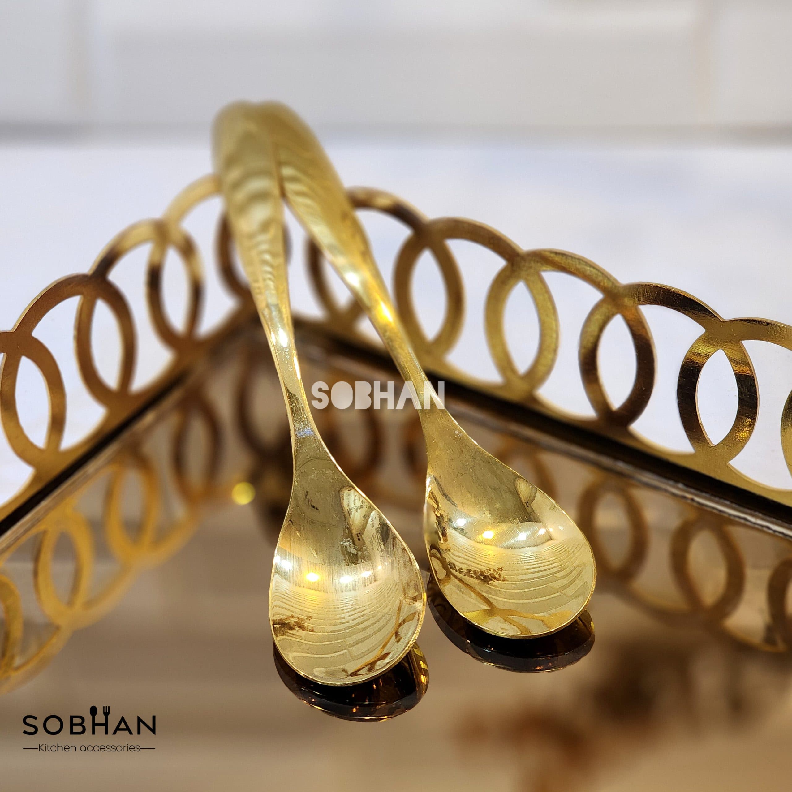 قاشق چای و مرباخوری طلایی — تصویر ۲