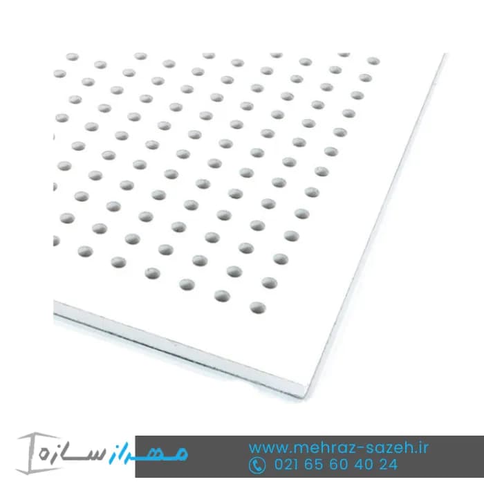تایل گچی آکوستیک پانچ دایره منظم 60*60 سوراخ دار