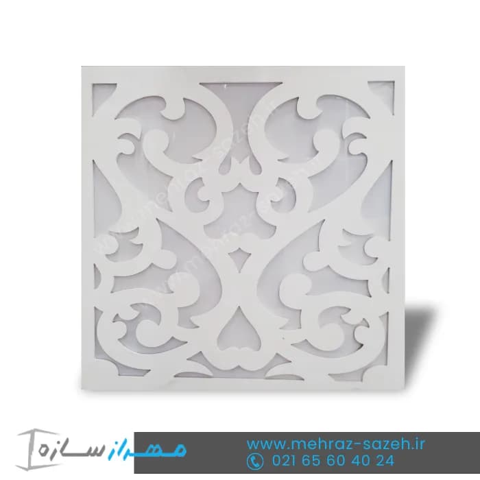 تایل معرق سقفی سی ان سی (cnc) ابعاد 60*60 بهمراه طلق دوغی | کد M.T129