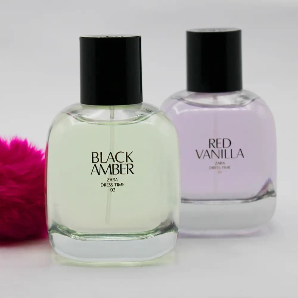 ادکلن 2قلو زنانه زارا مدل رد وانیلا و بلک آمبر (Red vanilla و Black amber) حجم 180 میل — تصویر ۳