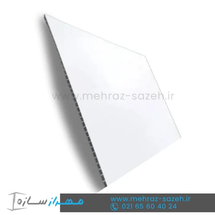 تایل سقفی 60*60 تمام پی وی سی طرح ساده سفید براق سقف کاذب | تایل PVC — تصویر ۲