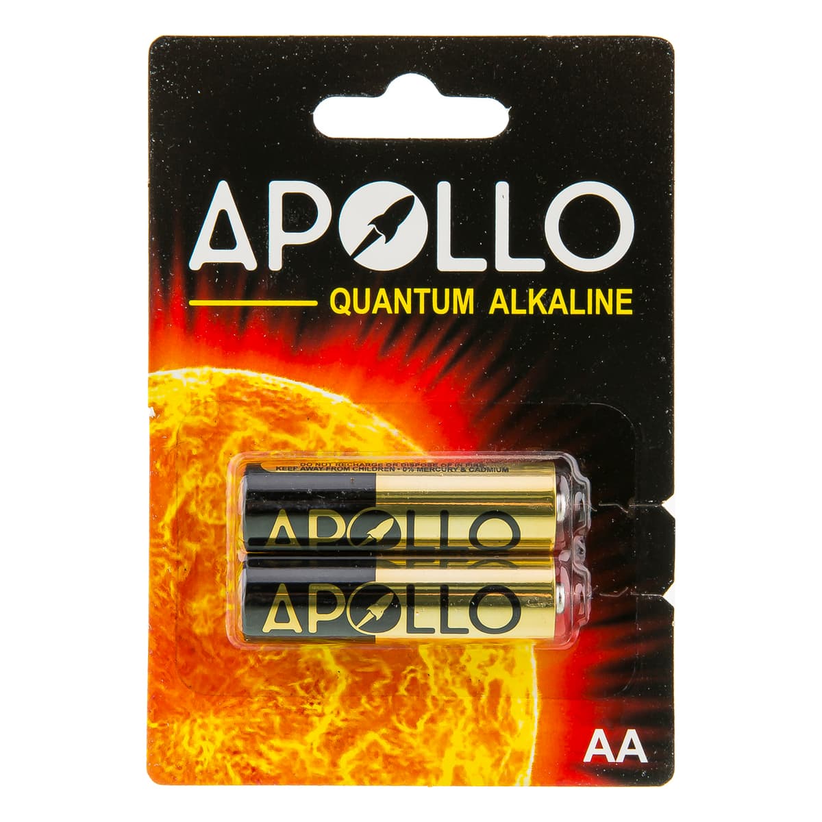 باتری قلمی و نیم قلمی آلکالاین آپولو بسته دو عددی APOLLO