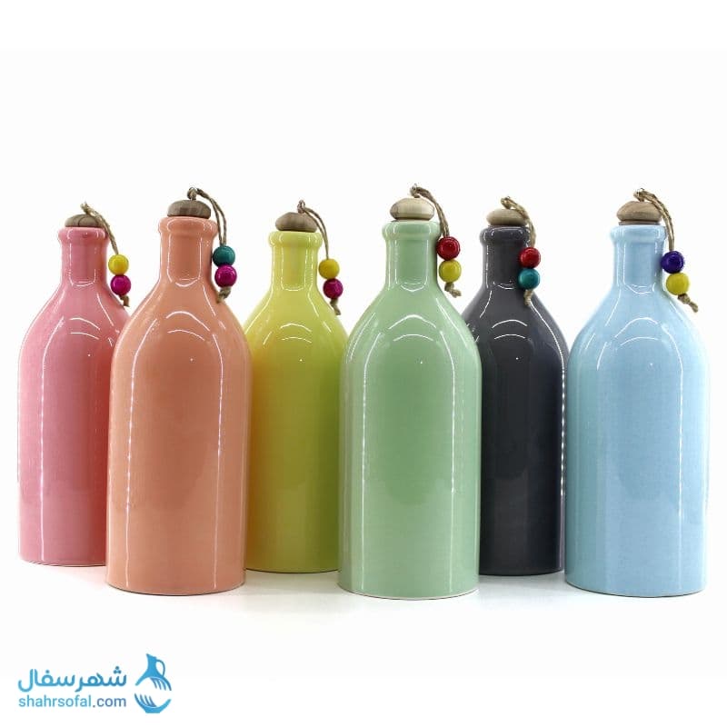 بطری سرامیکی مدل گرد در 6 رنگ پاستلی