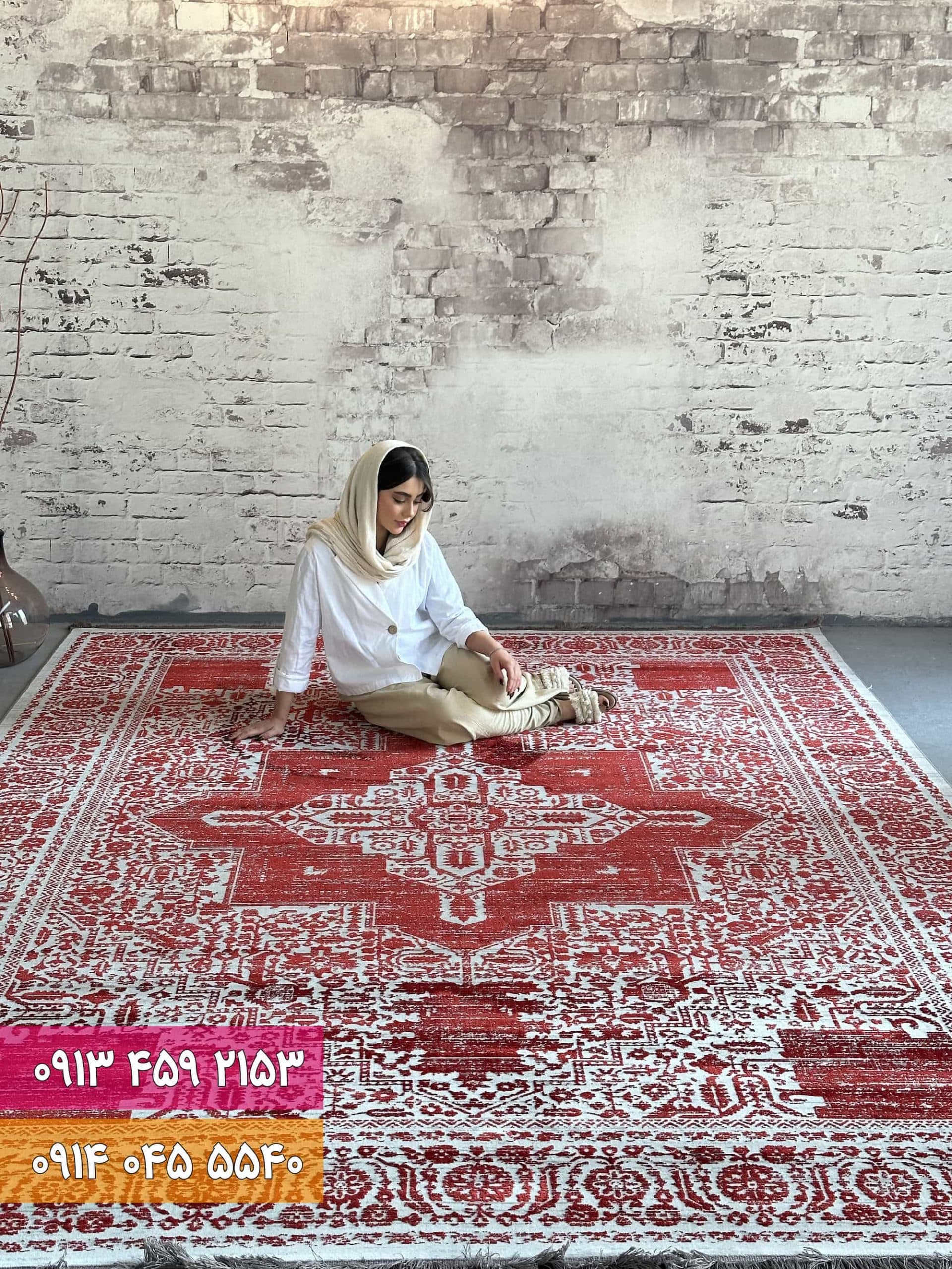 فرش کد 73143 dl طوسی لاکی — تصویر ۳