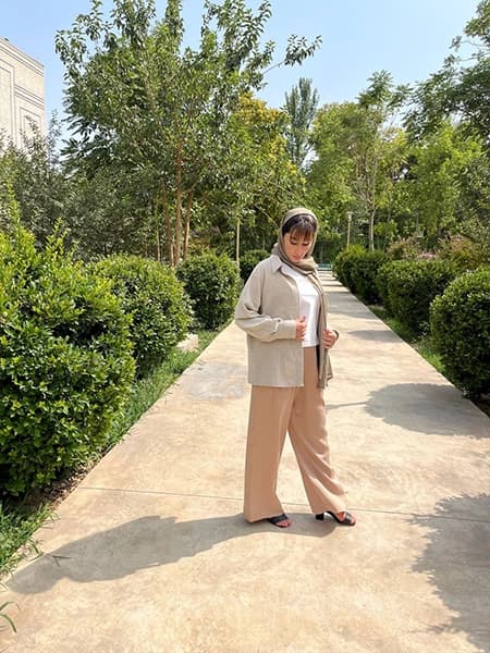 شلوار مزونی تابستانی تنسل ترک با کیفیک *5 رنگ*