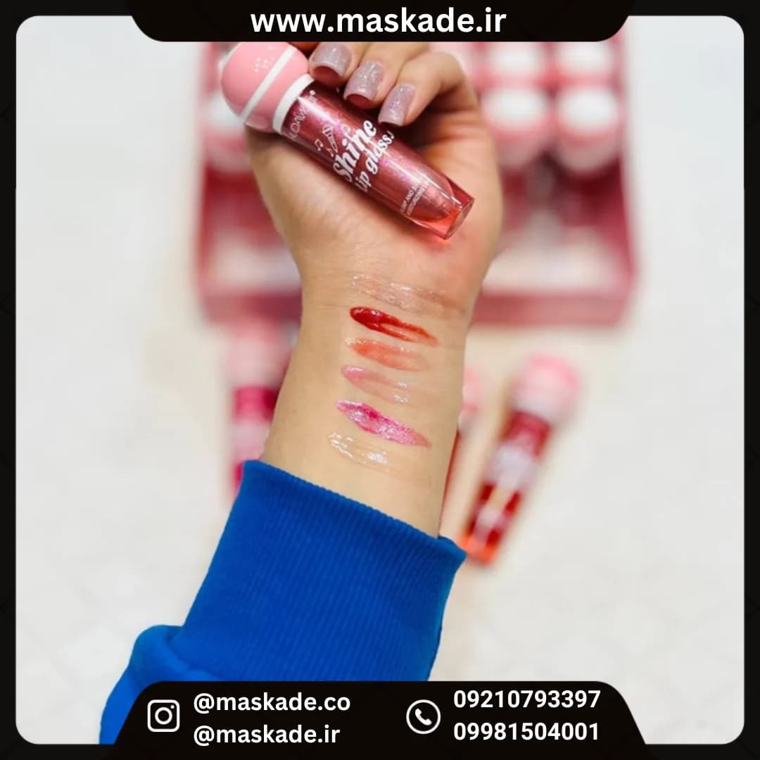 برق لب توپی هدی موجی پک ۶ رنگ — تصویر ۲