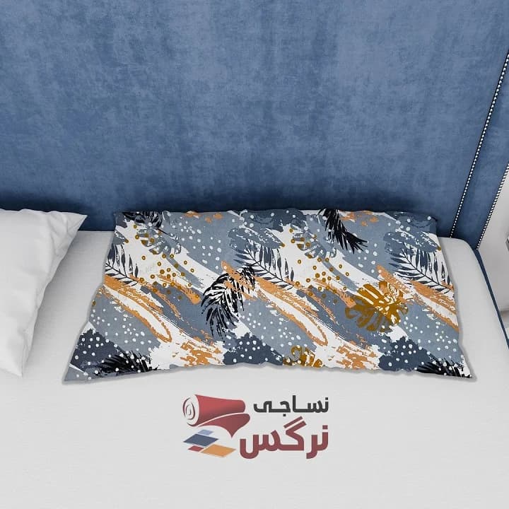 ملحفه نخ پلی استر طرح برگ آبرنگی عرض 2 کد 260 — تصویر ۳