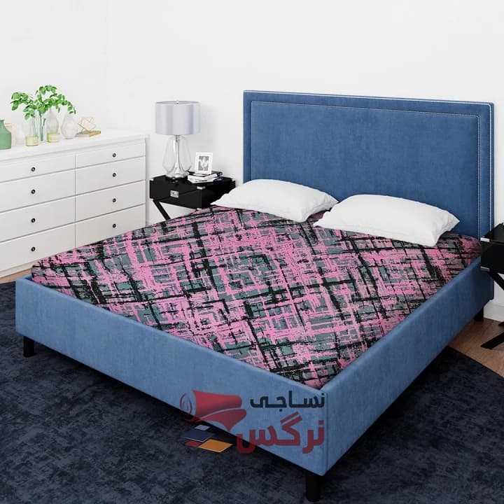 ملحفه نخ پلی استر طرح اسپرت آبرنگی عرض 2 کد 251 — تصویر ۲