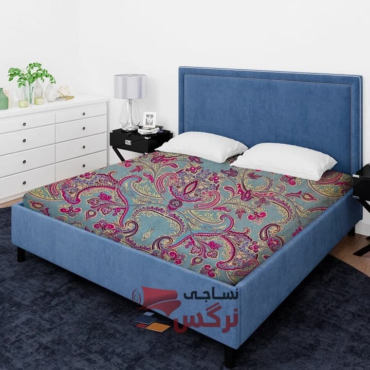 ملحفه نخ پلی استر طرح سنتی عرض 2 کد 229 — تصویر ۲