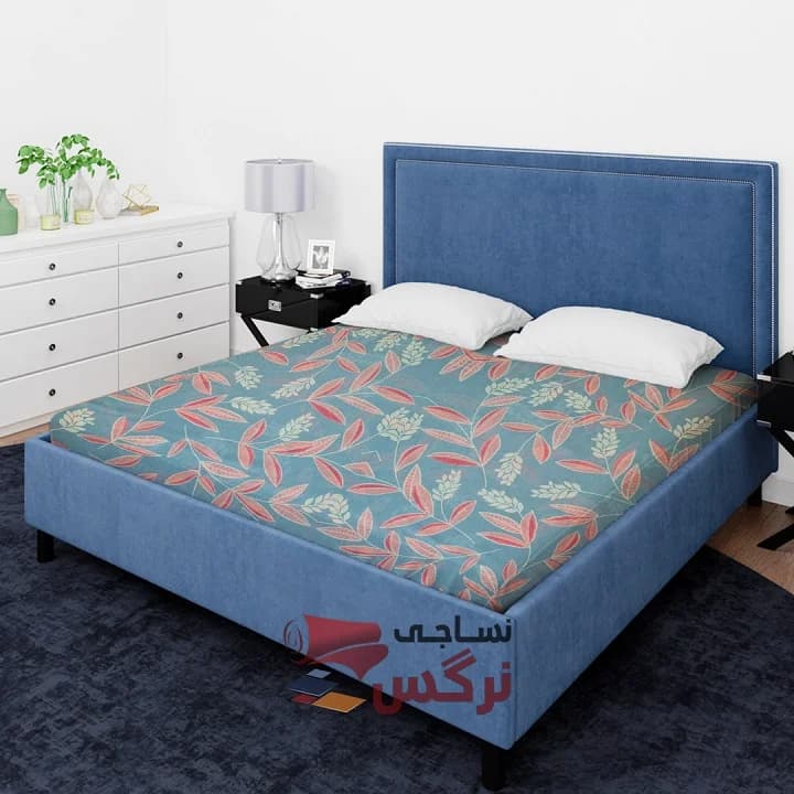 ملحفه نخ پلی استر طرح برگ پرنس عرض 2 کد 223 — تصویر ۲