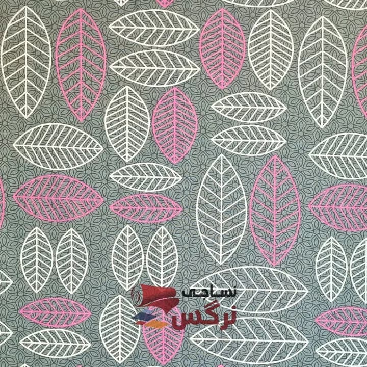 ملحفه نخ پلی استر طرح برگ عرض 2 کد 218