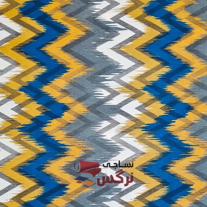 ملحفه نخ پلی استر طرح اسپرت زیگ زاگ عرض 2 کد 160
