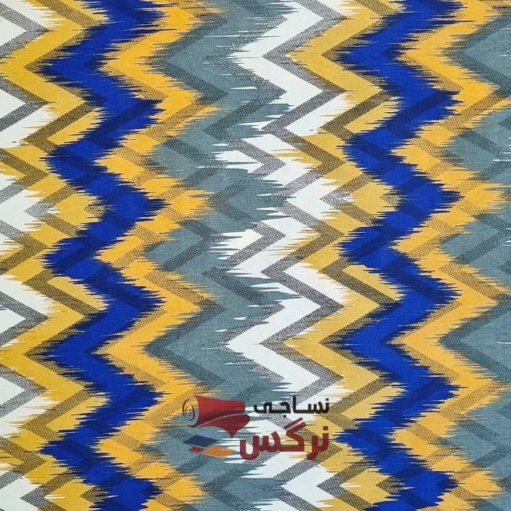ملحفه نخ پلی استر طرح اسپرت زیگ زاگ عرض 2 کد 158