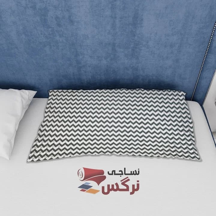 ملحفه نخ پلی استر طرح زیگ زاگ عرض 2 کد 115 — تصویر ۳