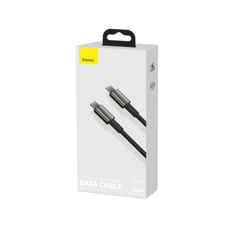 کابل باسئوس 100W فست شارژ مدل Baseus CATWJ Tungsten Cable 5.0A — تصویر ۴