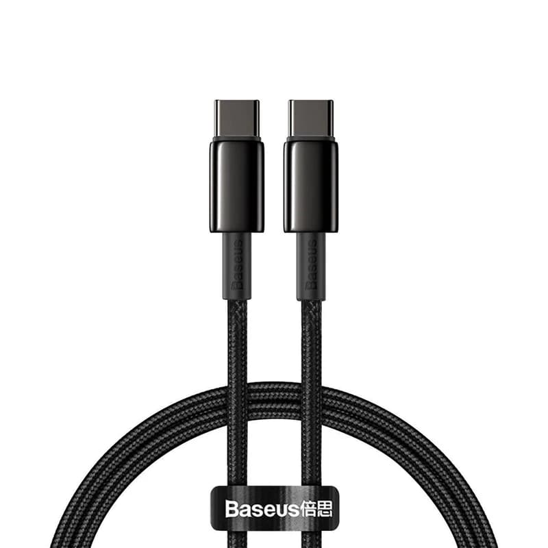 کابل باسئوس 100W فست شارژ مدل Baseus CATWJ Tungsten Cable 5.0A — تصویر ۲