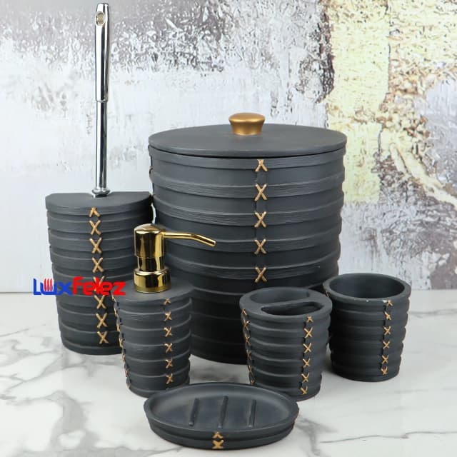ست سرویس بهداشتی رزین زرین کد 1731 شش پارچه