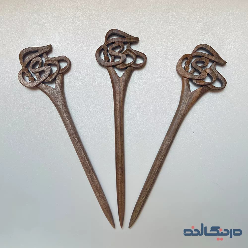 کانزاشی چوبی طرح هیچ + دست ساز — تصویر ۳