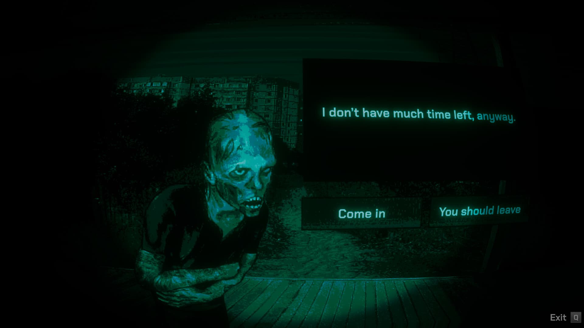 بازی کامپیوتر No, I’m not a Human احراز هویت انسانها از زامبی ها — تصویر ۳