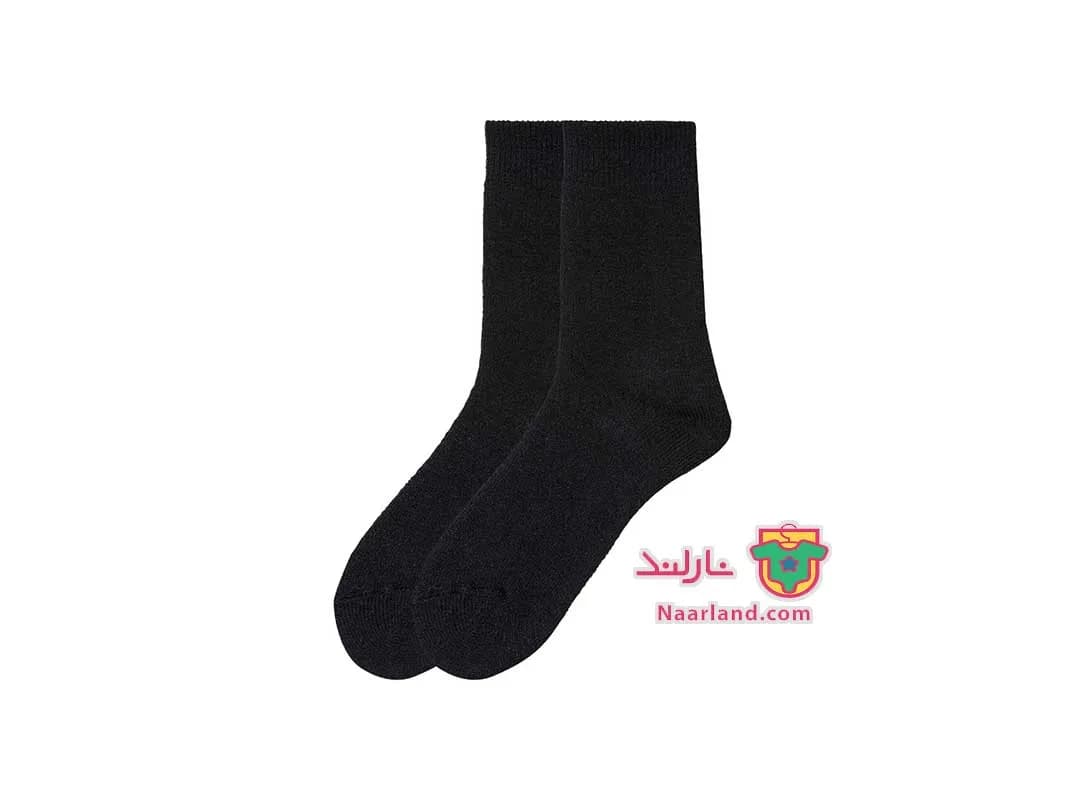 مجموعه 2 جفتی جوراب ترمال زمستانی داخل کرکی Pepperts آلمان مشکی ساده