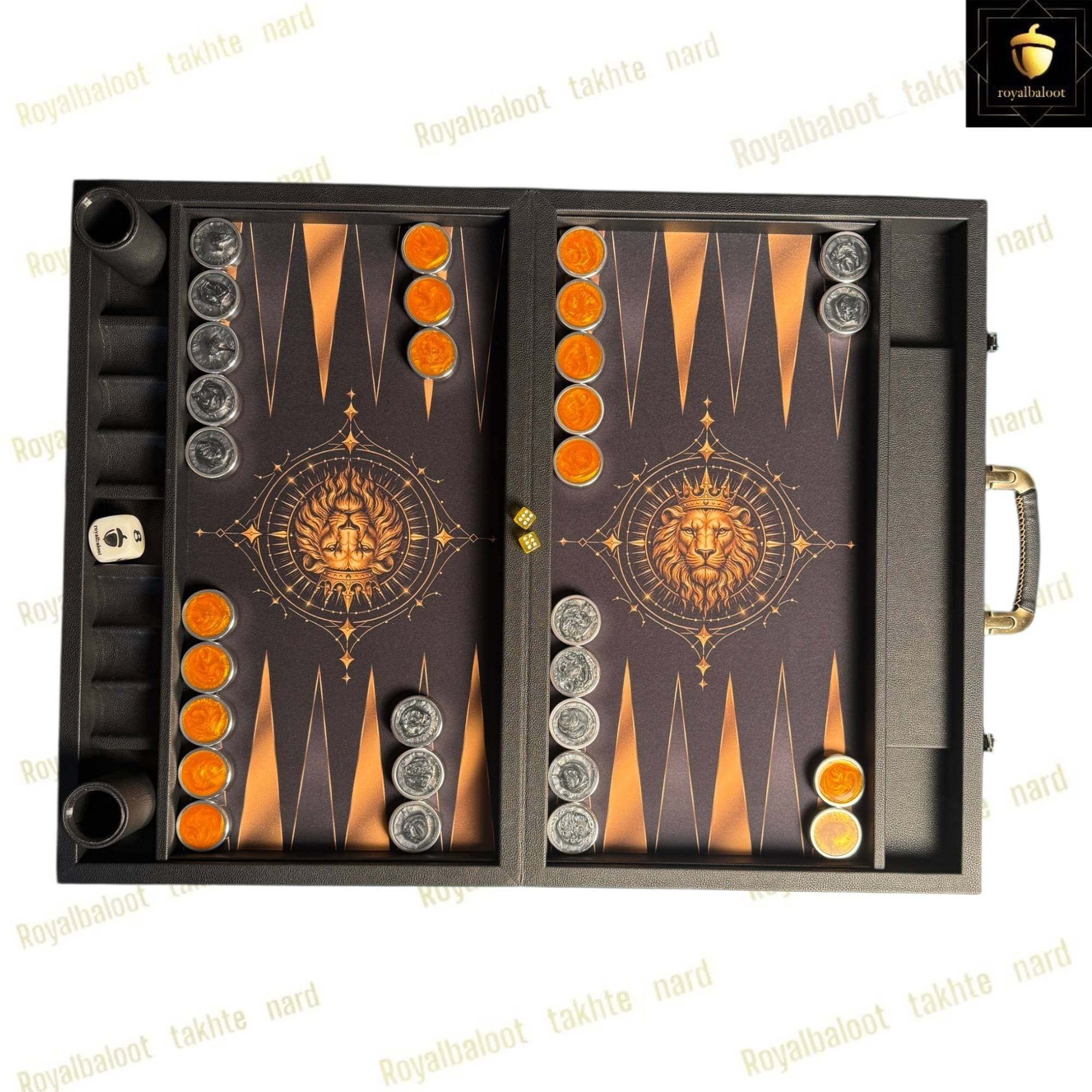تخته نرد مدرن طرح شیر سلطنتی کد 649