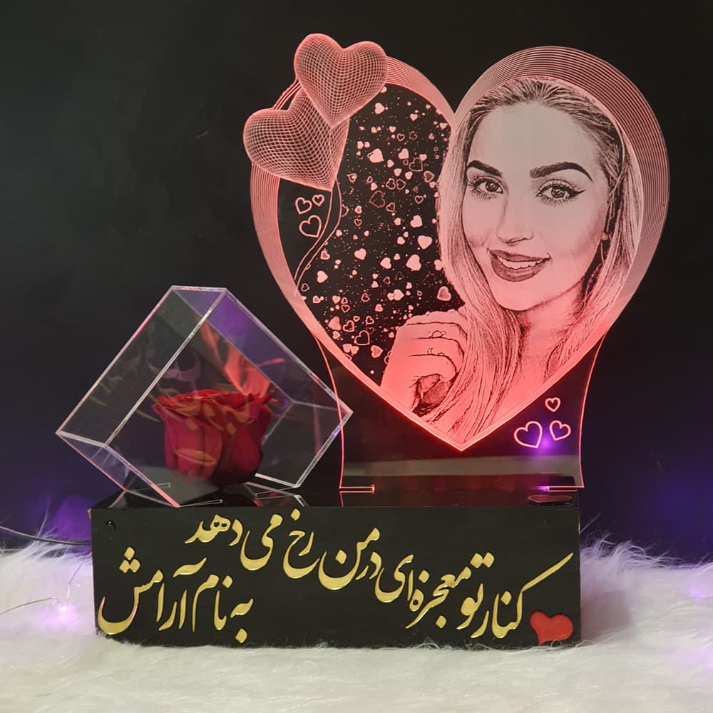 باکس گل رز جاودان مدل مرکب مشکی — تصویر ۴