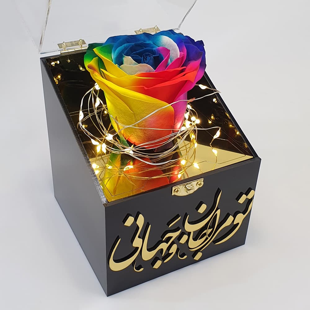 باکس گل رز جاودان مدل کاترین — تصویر ۴