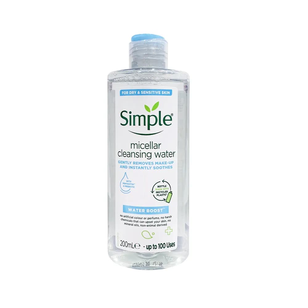 میسلار واتر سیمپل simple مناسب پوست خشک و حساس 200 میل اورجینال