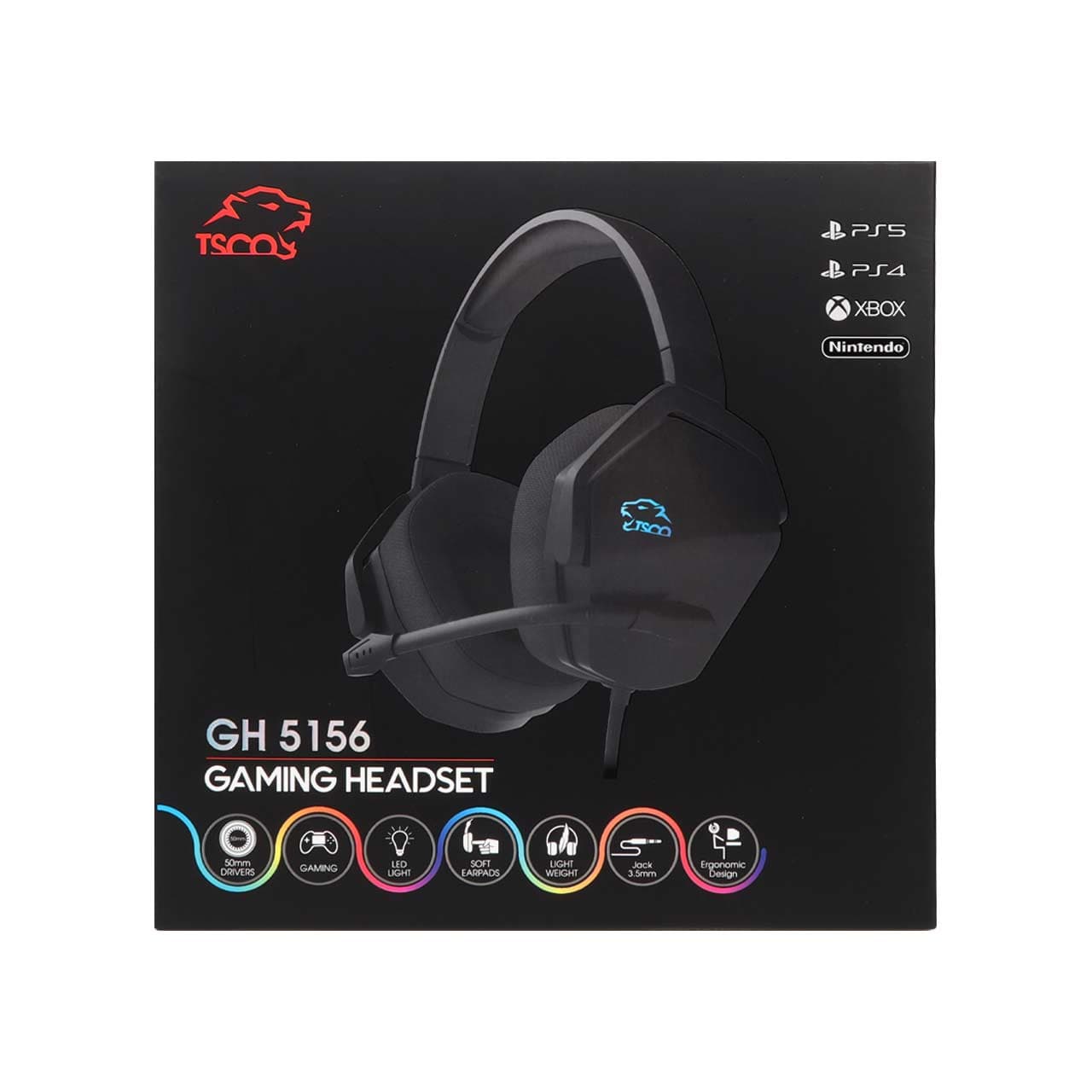 هدفون با سیم گیمینگ تسکو مدل GH 5156 – مشکی