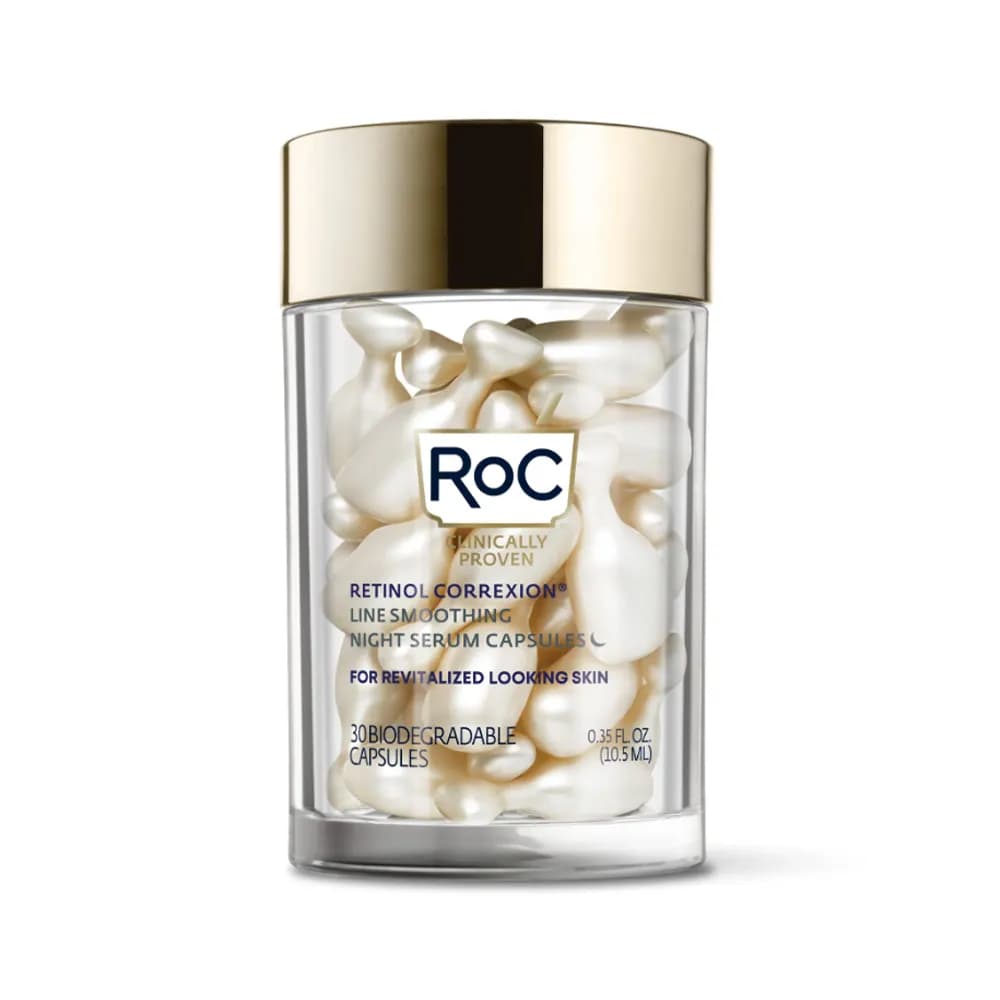 سرم کپسولی رتینول شب راک Roc ضد چین و چرک مناسب مبتدی RoC Retinol Correxion آمریکا اورجینال — تصویر ۲