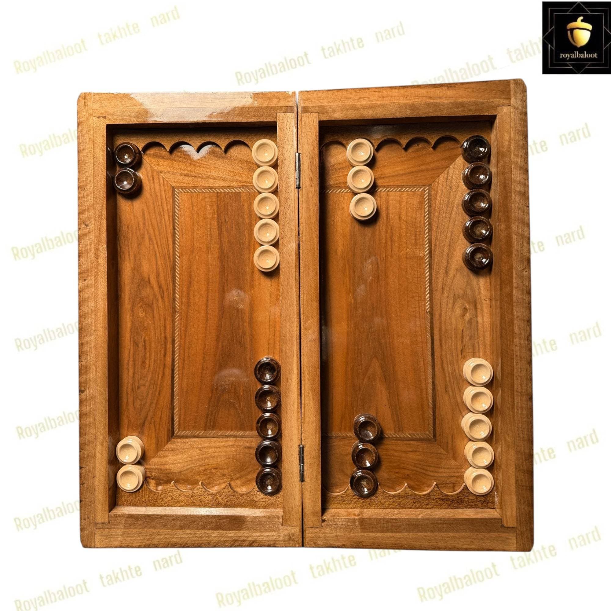 تخته نرد ریشه گردو دور منبت سفارشی کد 565