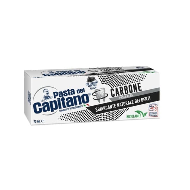 خمیردندان زغالی کاپیتانو Carbone حجم 75 میل