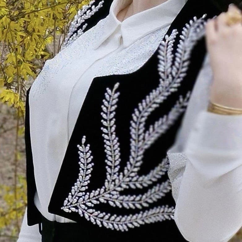 سخمه جواهردوزی طرح خوشه پر کد 1173 — تصویر ۳