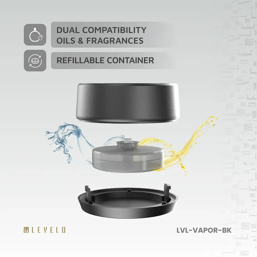 خوشبو کننده و پخش کننده عطر ماشین Vapor لولو(LVL-VAPOR)Levelo 400mAh Vapor Car Aroma Diffuser – Black — تصویر ۶