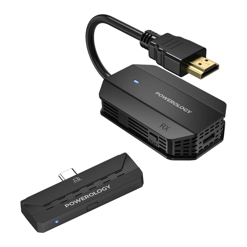 دانگل انتقال تصویر بی سیم پاورولوژی (PHDMAC)Powerology Wireless HDMI Type-C Adapter Audio & Video
