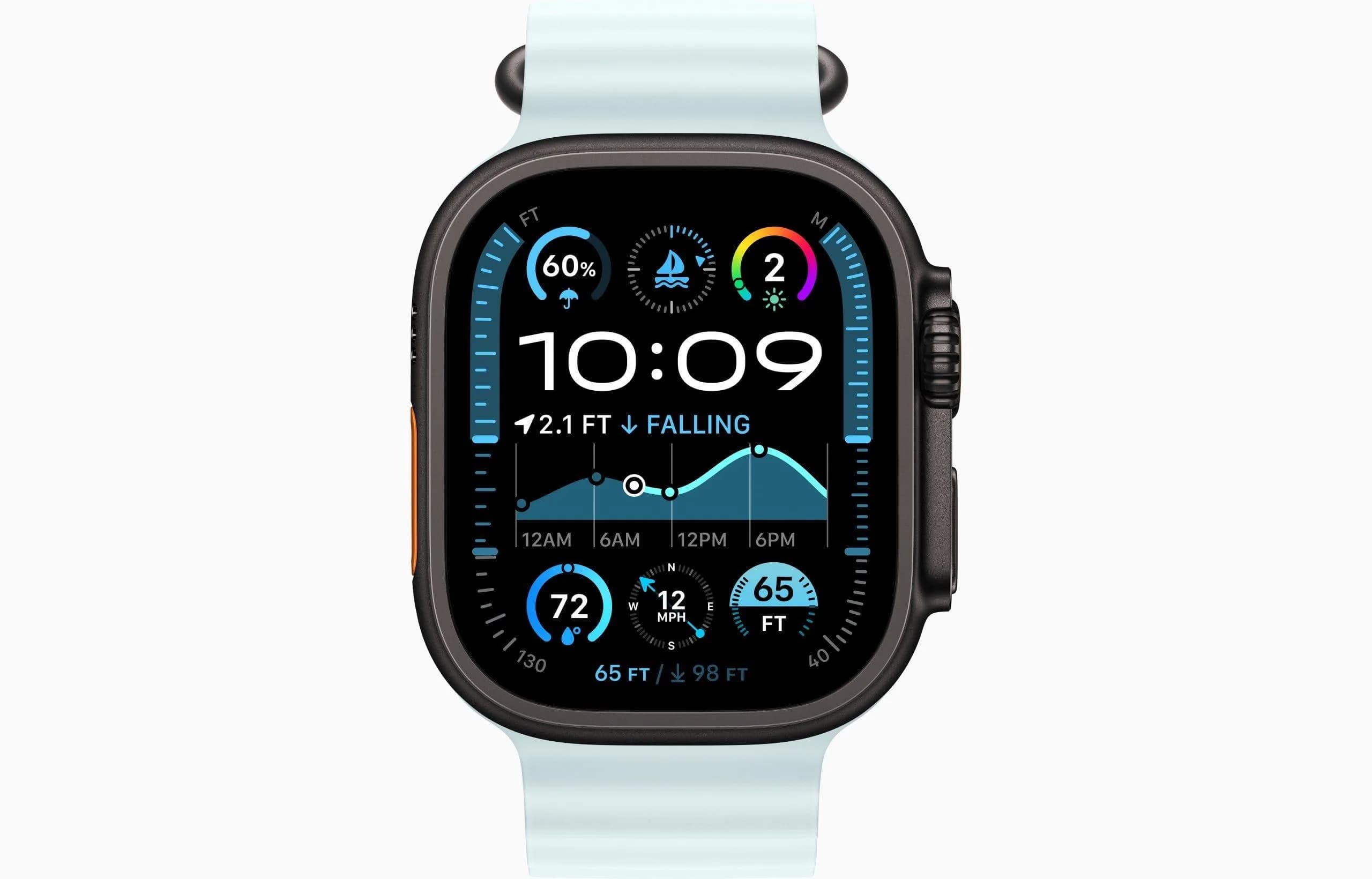 ساعت هوشمند اپل واچ الترا 2 کیس مشکی 49 میلی متری| Apple Watch Ultra 2 New 49mm Ocean Band — تصویر ۶