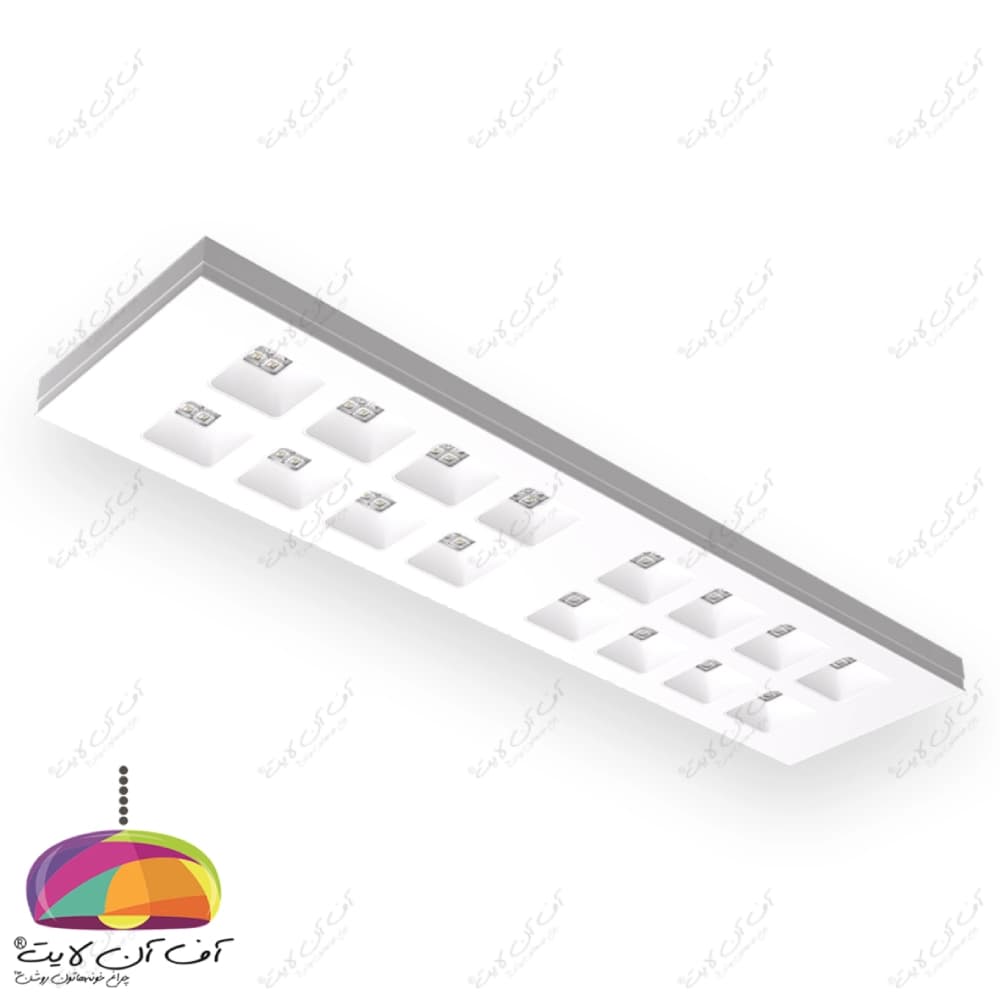 چراغ سقفی LED روکار 48 وات 120×30 مدل برلیانس مازی نور — تصویر ۳
