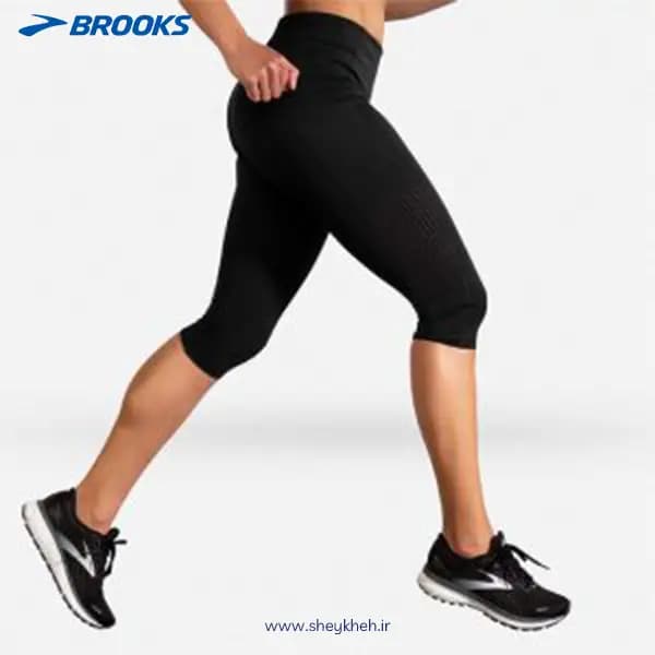 نیم لگ ورزشی زنانه مشکی بروکس Brooks Method 1/2 Crop Tight — تصویر ۹