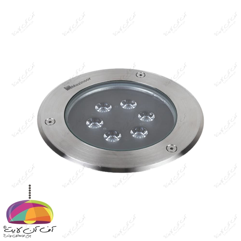 چراغ دفنی LED مدل اینترالوکس 12 وات آفتابی مازی نور