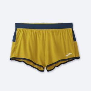 شورت ورزشی مردانه زرد طلایی بروکس Brooks Sherpa 3″ Split Short