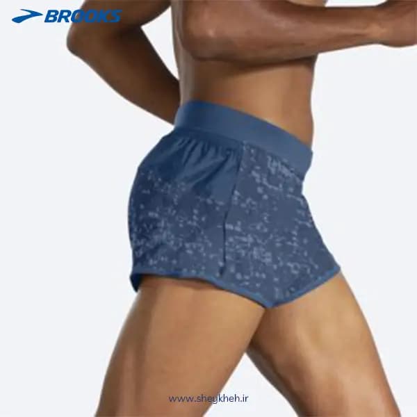 شورت ورزشی مردانه آبی روشن بروکس Brooks Sherpa 3″ Split Short — تصویر ۱۰