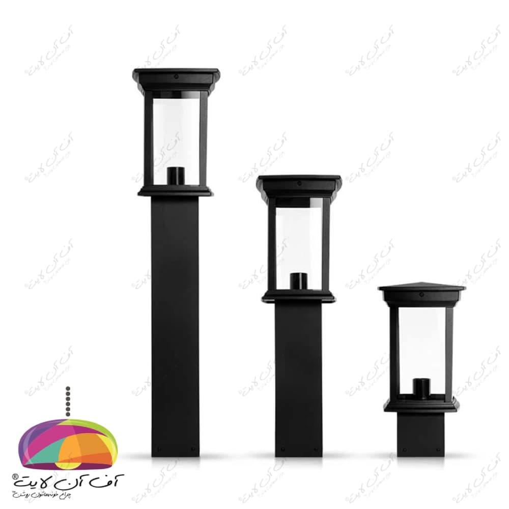 چراغ حیاطی پارکی 60 سانتی مدل روناک شب تاب — تصویر ۲