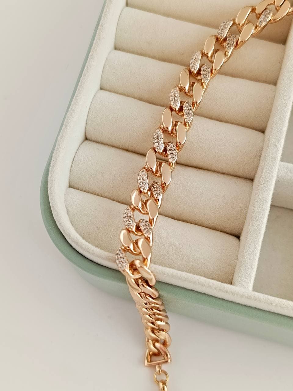 دستبند کارتیر قفل ملوانی نگین دار ژوپینگ DS101 — تصویر ۵