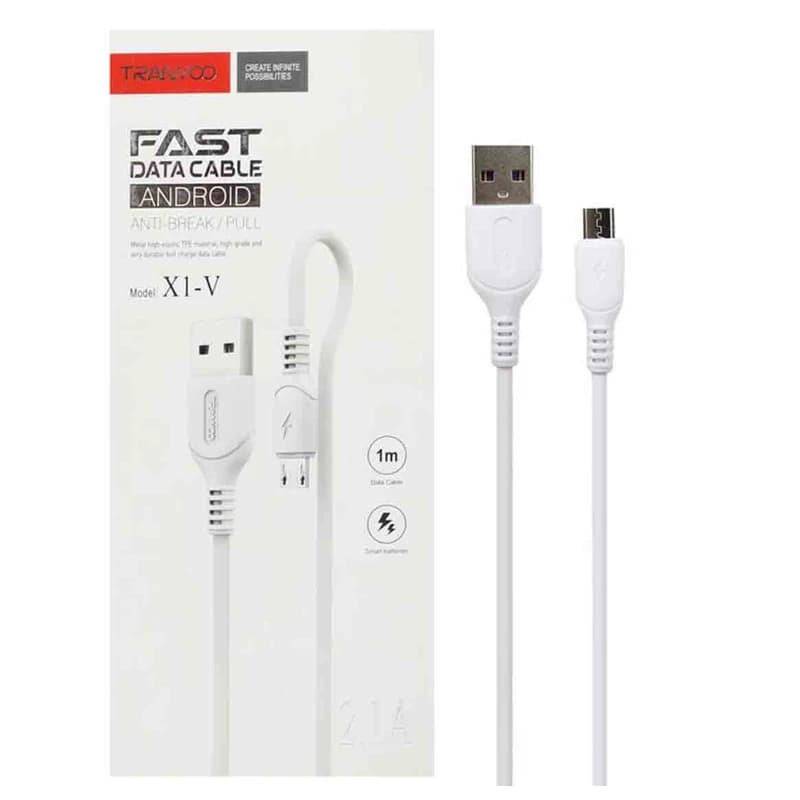 کابل تبدیل USB به microUSB ترانیو مدل X1-V طول 1 — تصویر ۲