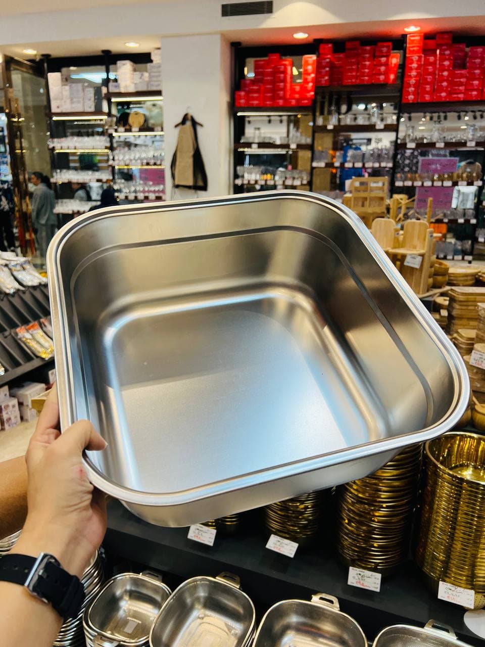لگن مربع استیل نگیر و ضد زنگ وارداتی 5064-40 — تصویر ۳