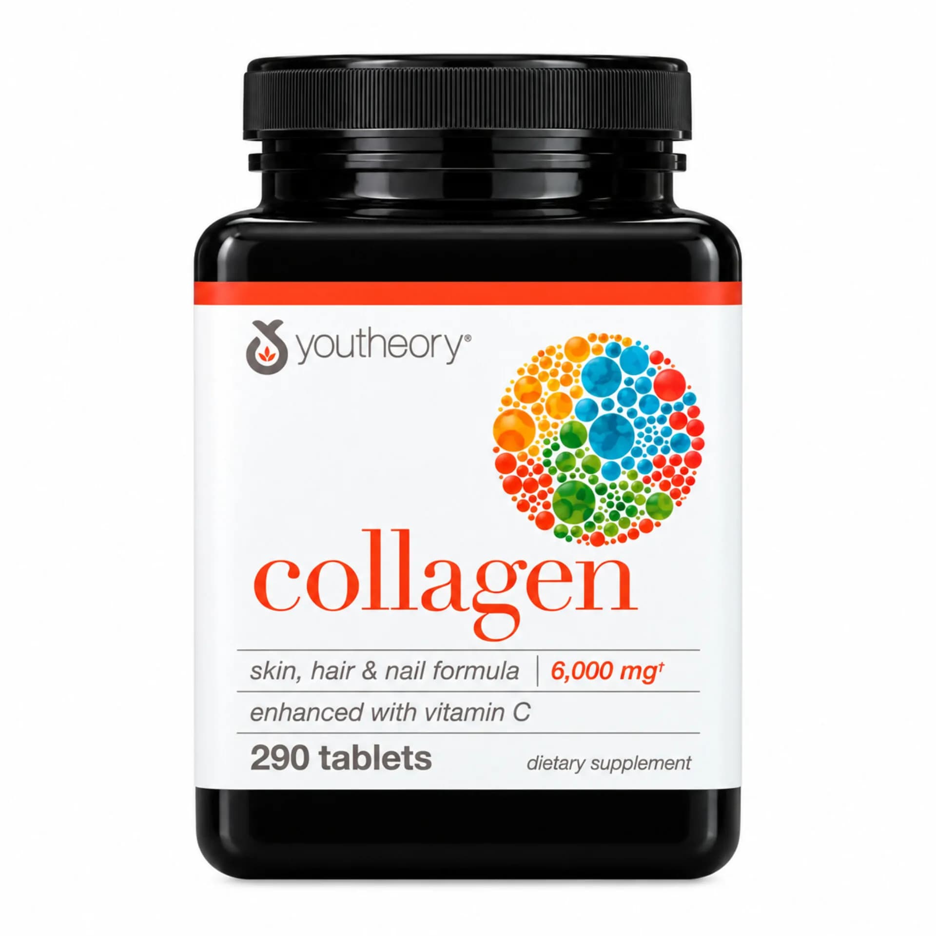 قرص کلاژن یوتئوری 6000 میلیگرم 290 عددی | Youtheory Advanced Collagen