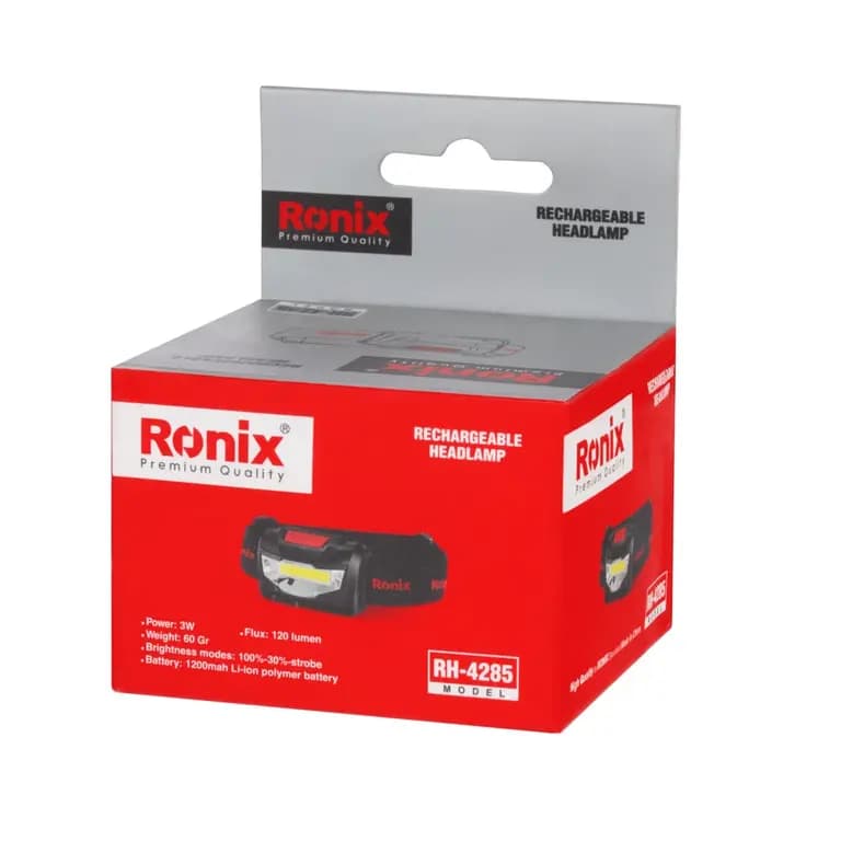 چراغ پیشانی 120 لومن قابل شارژ رونیکس مدل RH-4285 — تصویر ۵