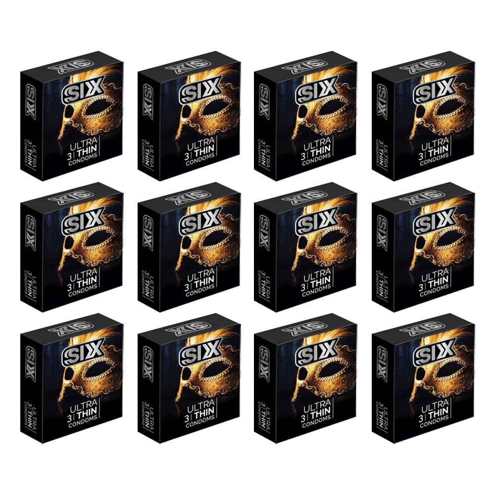 کاندوم فوق نازک 3تایی سیکس مدل UltraThin بسته 12عددی