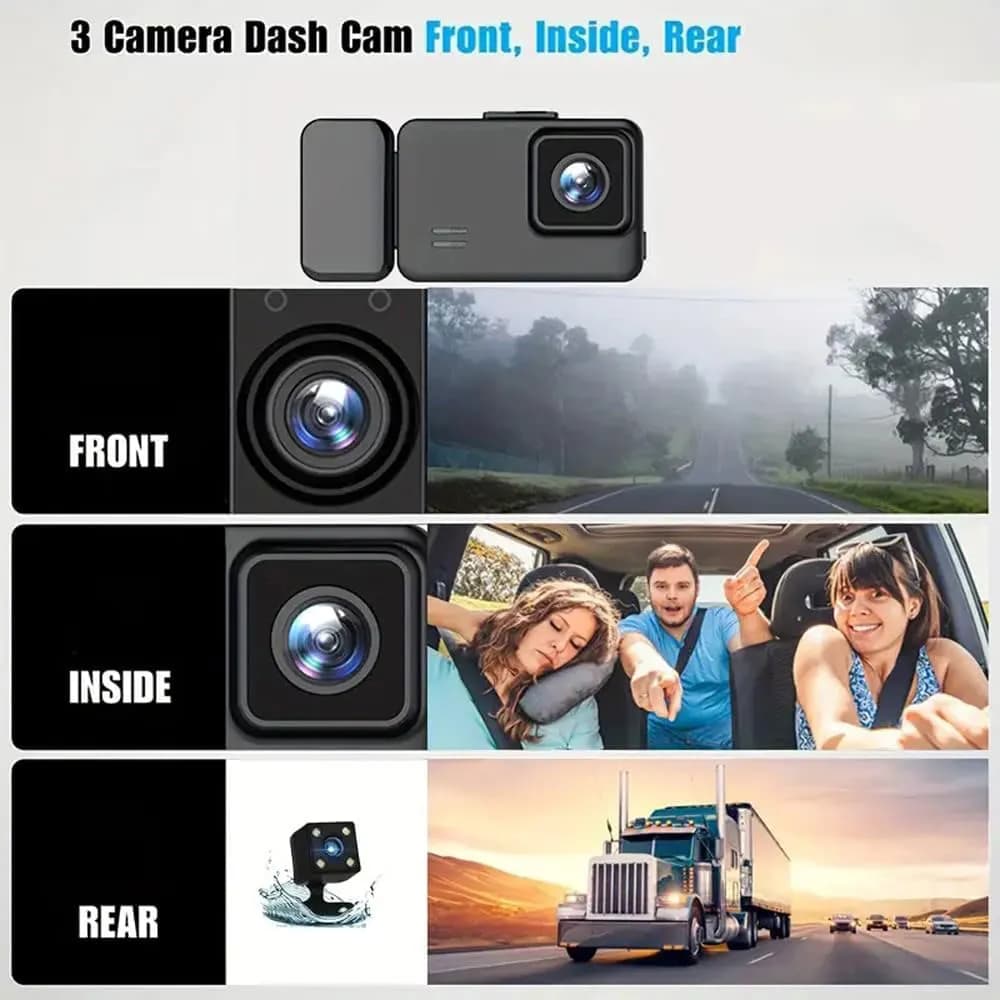 دوربین ثبت وقایع خودرو 3 دوربین مدل RoadLens F31 Wi-Fi — تصویر ۷